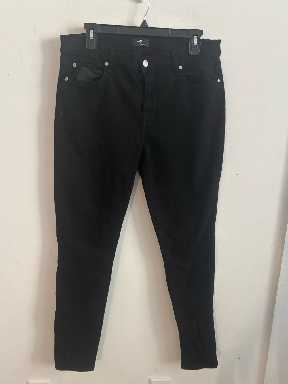 7 For All Mankind Womens Gwenevere Jeans Women's Size 31 Black High Waist Ankle